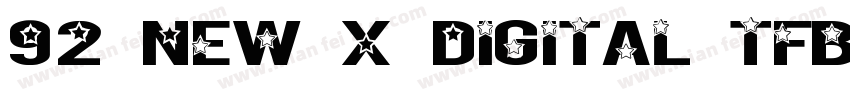 92 New X Digital tfb Light字体转换